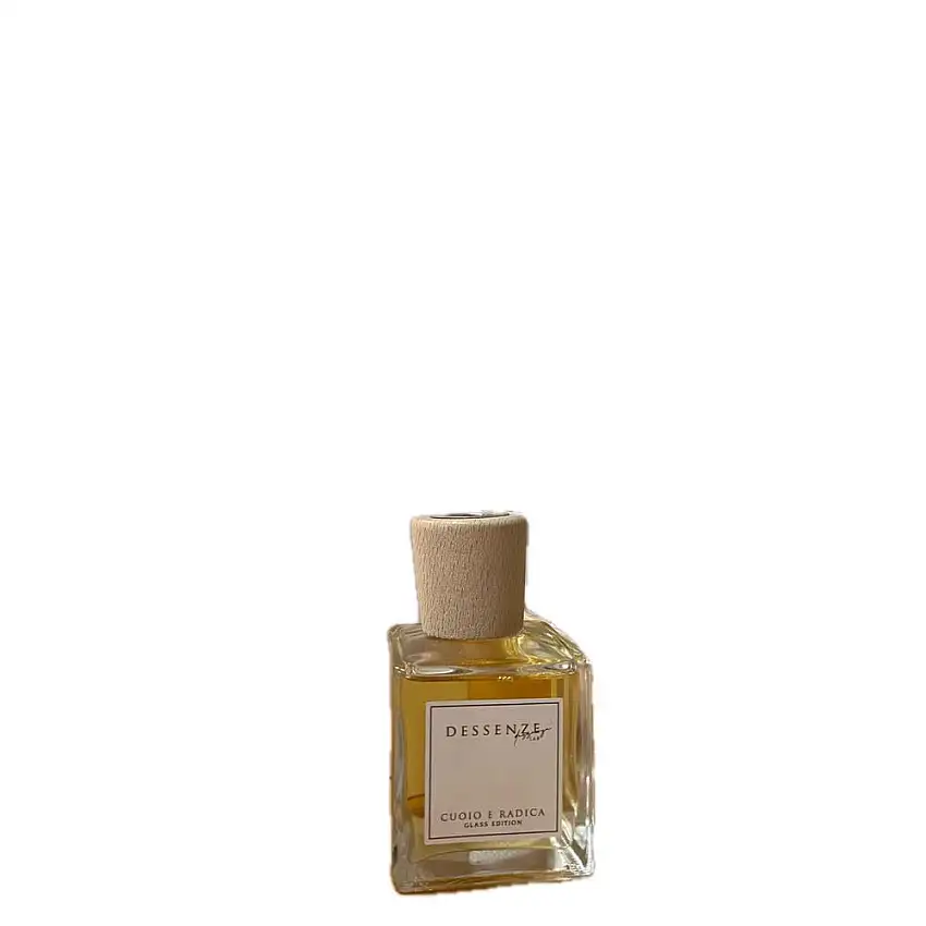DIVINE ESSENZE - Profumatore Ambiente Con Bastoncini 200 Ml Glass Edition Cuoio E Radica