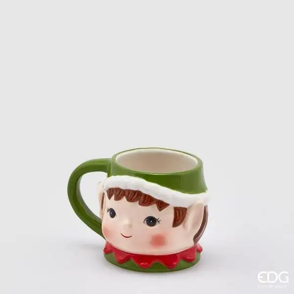 Enzo De Gasperi Tazza in Ceramica con Personaggi Natalizi Natale 2025
