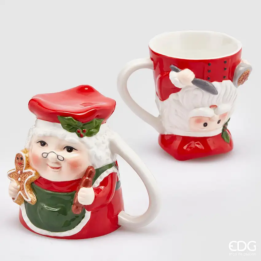Enzo De Gasperi Tazza in Ceramica Natalizia Natale
