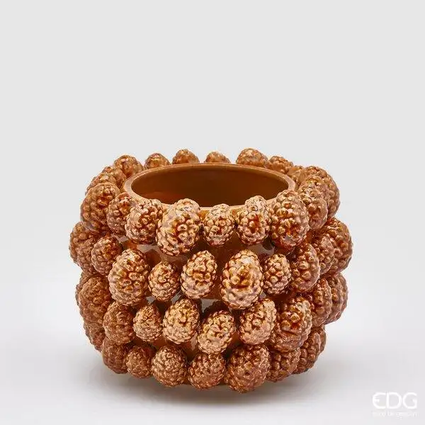Enzo De Gasperi Vaso Chakra con Pigne in Ceramica