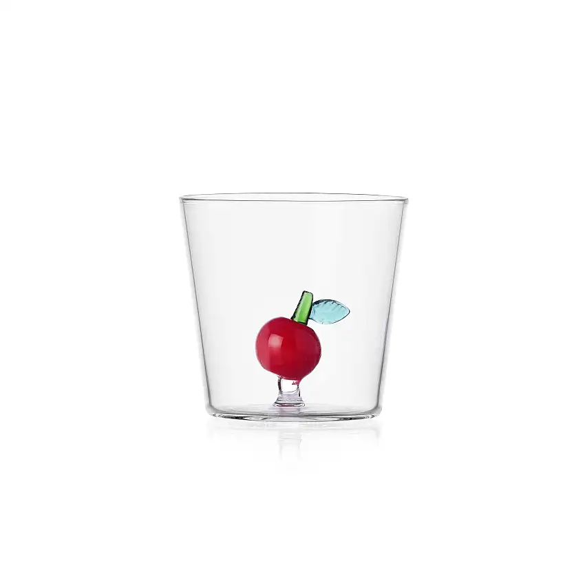 Ichendorf Bicchiere in vetro con decoro Natale 2025 Red Apple fatto a Mano ✋
