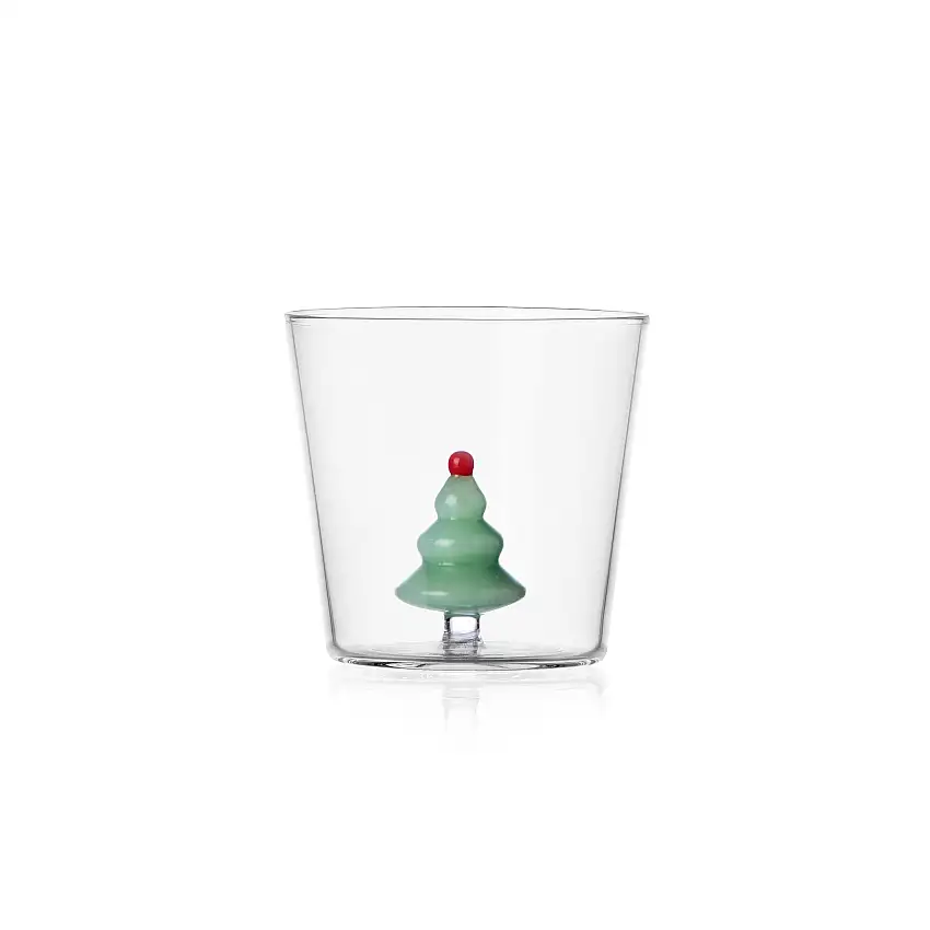 Ichendorf Milano | WOODLAND TALES Bicchiere in vetro con Albero di Natale