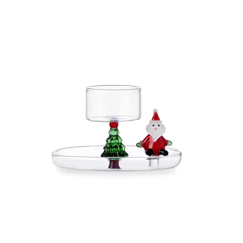 Ichendorf Portacandela - Tealight vetro Babbo Natale  Christmas Tales