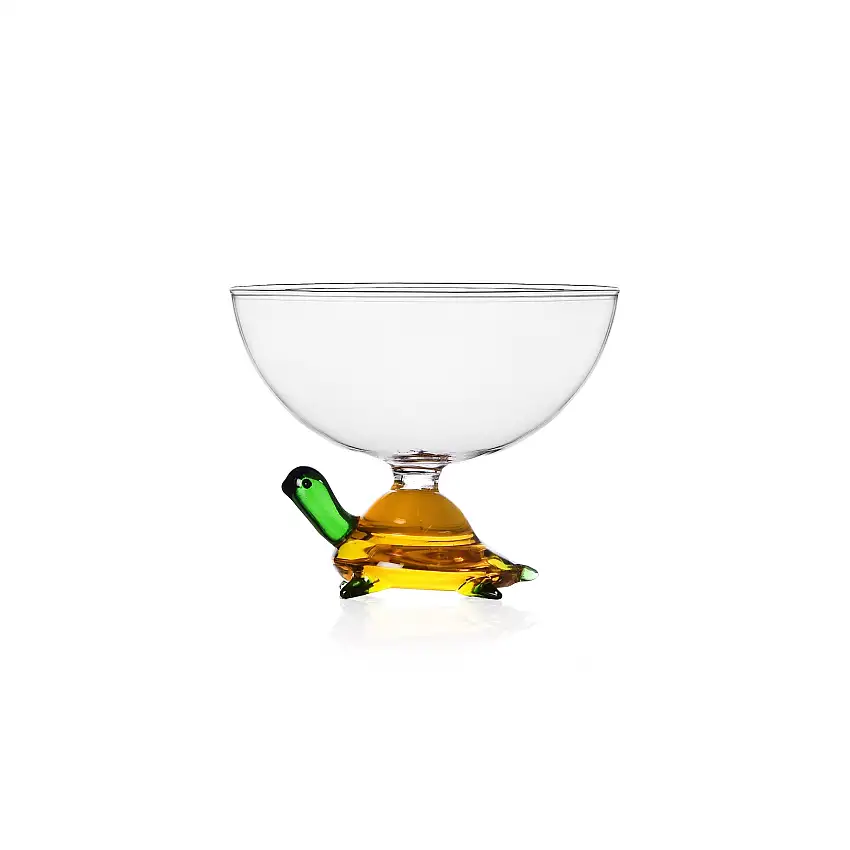 Coppa in vetro Borosilicato con decoro Ichendorf Milano