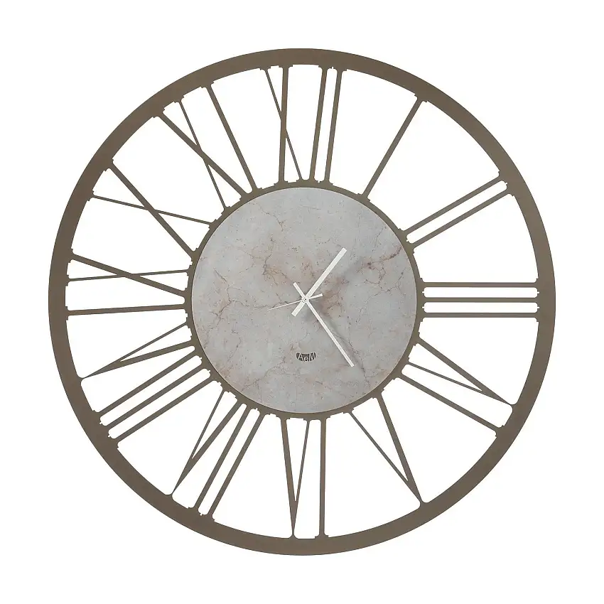 Arti & Mestieri Orologio da parete Big Ø 90 cm. inserto effetto marmo