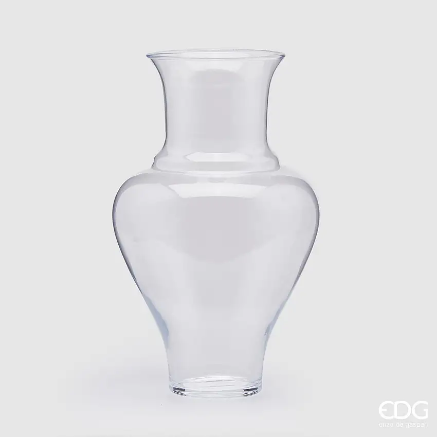 Vaso vetro trasparente Anfora EDG Enzo De Gasperi