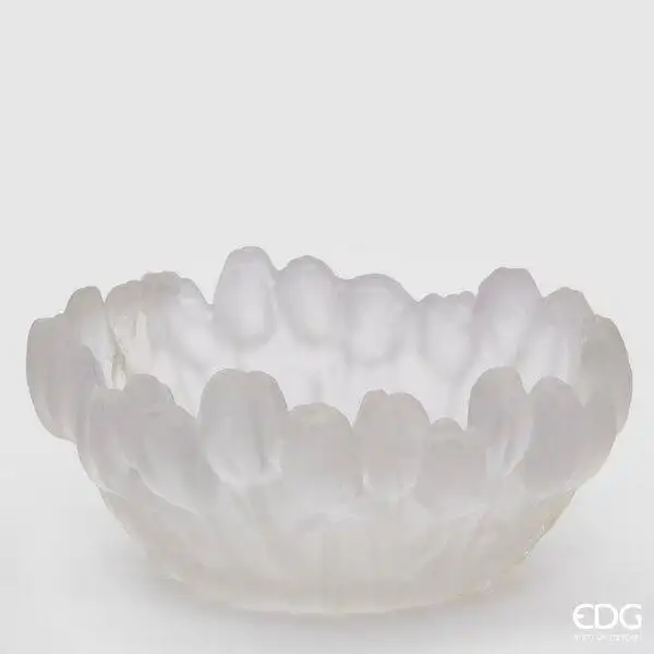Enzo De Gasperi Vaso Tulipano in Vetro Satinato
