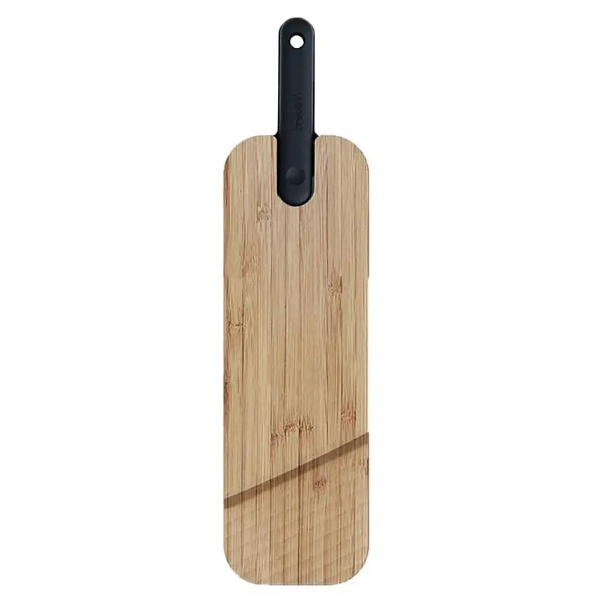 TREBONN - Set Coltello Per Salami In Acciaio Inox Giapponese/Tagliere In Bamboo