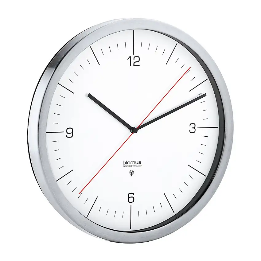 Orologio da parete radiocontrollato RONO ⌀ 24 cm, bianco, Blomus