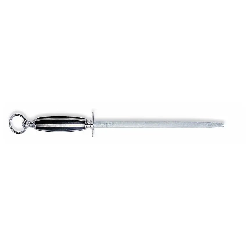 Affilatrice cm 25, strisce in argento nichelato, manico in legno di ebano, F.Dick