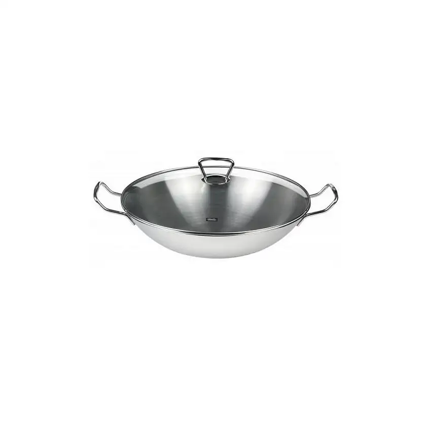 Wok KUMNING 36 cm, con coperchio in vetro, Fissler