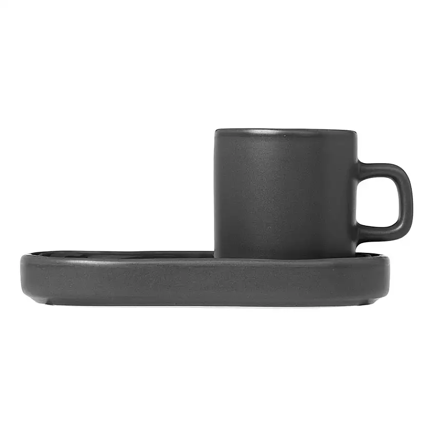 Tazzine da caffè con piattini PILAR, set di 2 pz, cachi, Blomus
