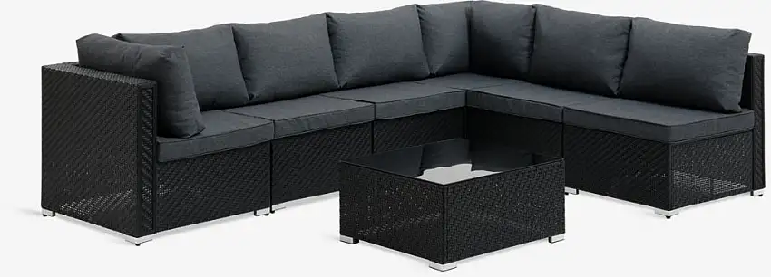 Set lounge modulare EG 6 posti nero