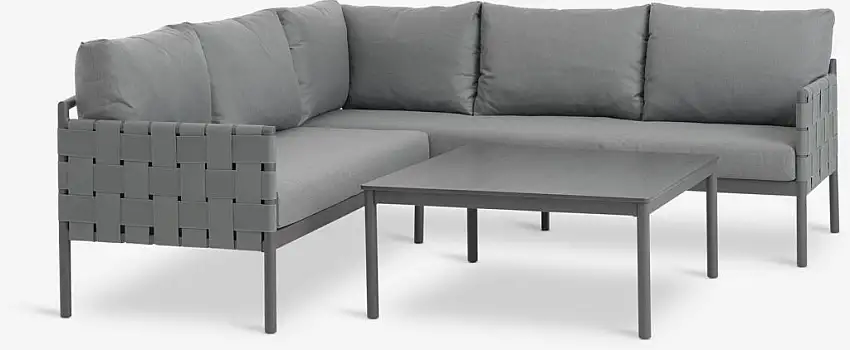 Set lounge IANO 5 posti grigio