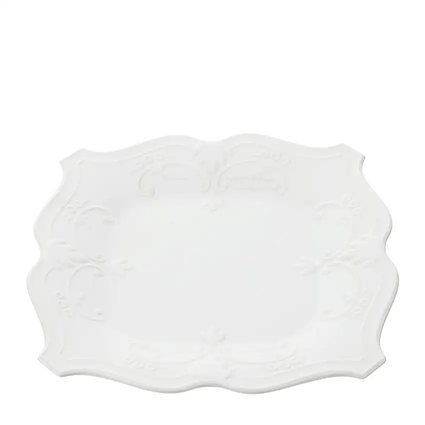HERVIT - Piatto Porcellana Doge 27X27Cm Rilievo