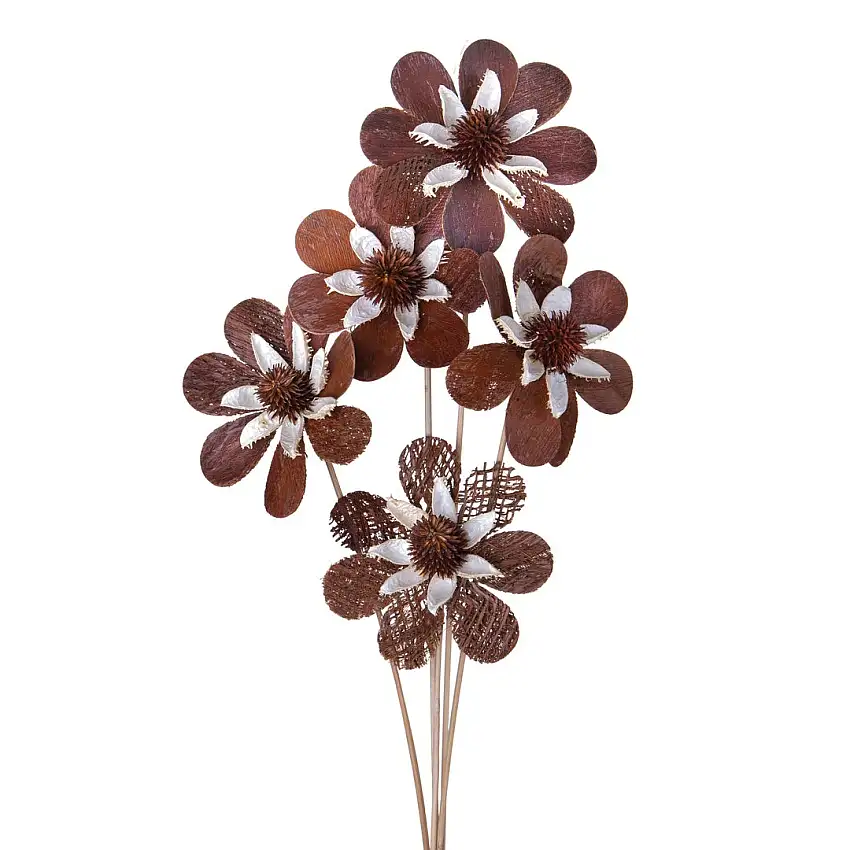 4 Pezzi • Magnolia 20 pezzi con palma baffo nat • 60 cm