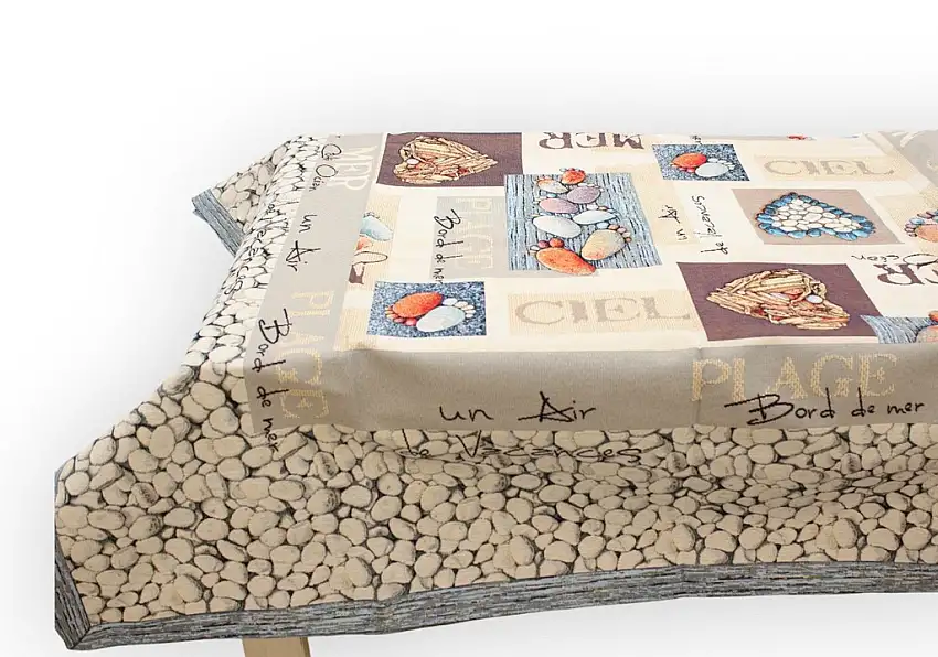 COPRITAVOLO 140X240 IN GOBELIN CON FANTASIA MARINA