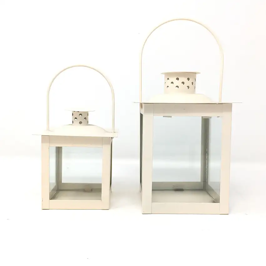 LANTERNA CLASSY PORTACANDELE AVORIO DIVERSE MISURE