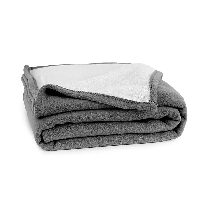 PLAID SHEIN TINTA UNITA FUMO  MICRO FLEECE 210X240