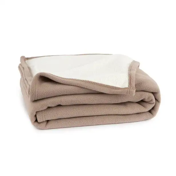 PLAID SHEIN TINTA UNITA TORTORA MICRO FLEECE 210X240