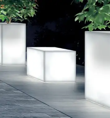 Panca Rettangolare Light cm 100 x 40 x 40 H Resina