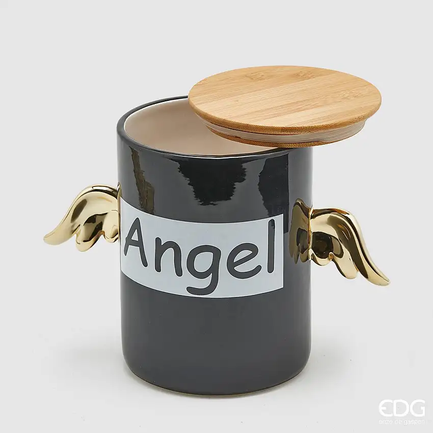 CONTENITORE ANGEL CON TAPPO CM 19 H PER ALIMENTI / PER USO DECORATIVO