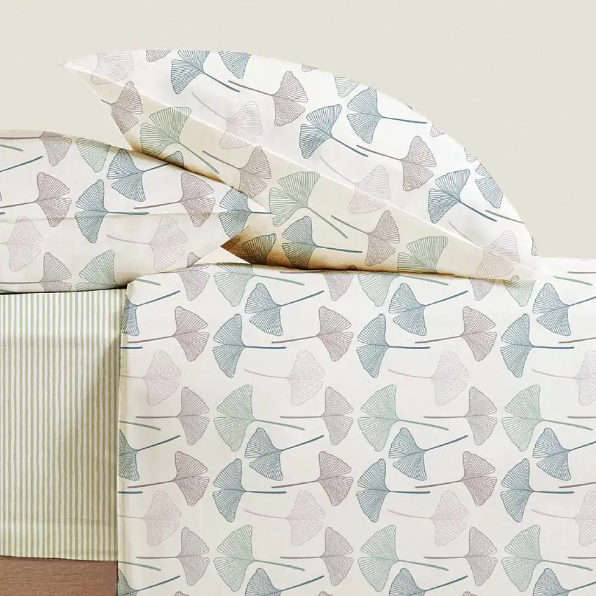 COMPLETO LENZUOLA FRANCESE COTONE FANTASIA FOLIAGE PASLY