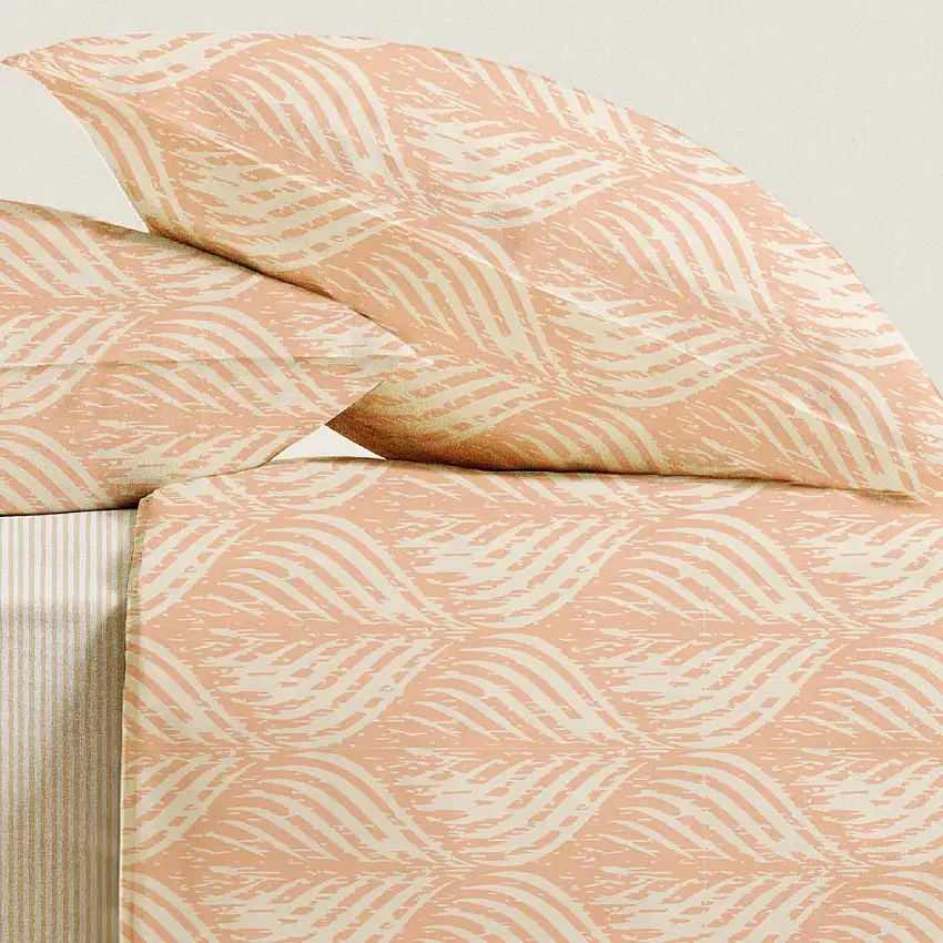 COMPLETO LENZUOLA FRANCESE IN COTONE TILLA ARANCIO
