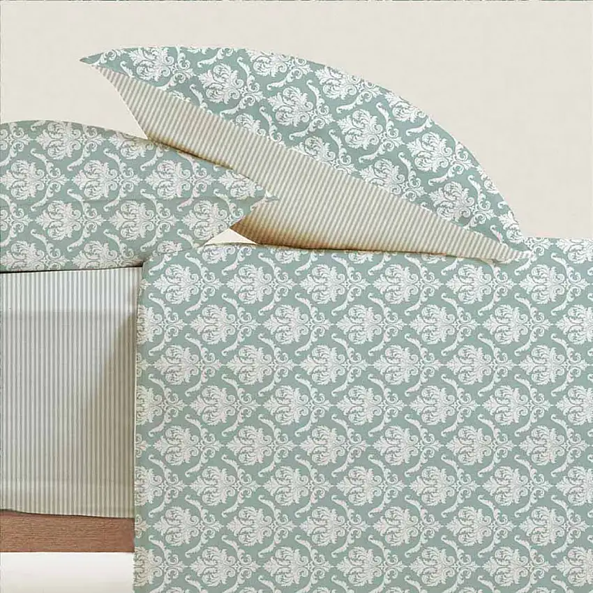 COMPLETO LENZUOLA FRANCESE IN COTONE CON FANTASIA CLASSICA DECORIS
