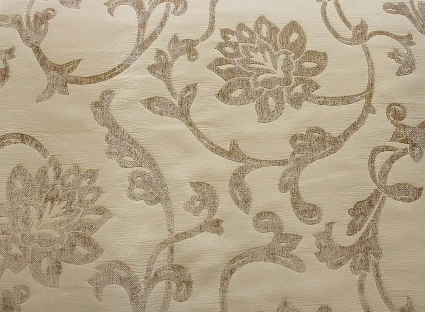 TESSUTO H140 IN CINIGLIA DOUBLE FACE FANTASIA DAMASCATA BEIGE