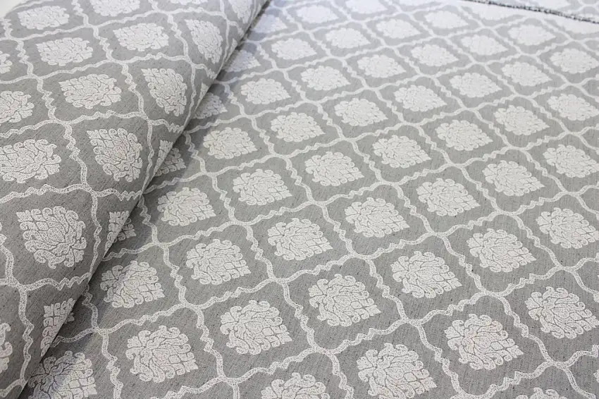 TESSUTO DAMASCATO H280 DOUBLE FACE GRIGIO