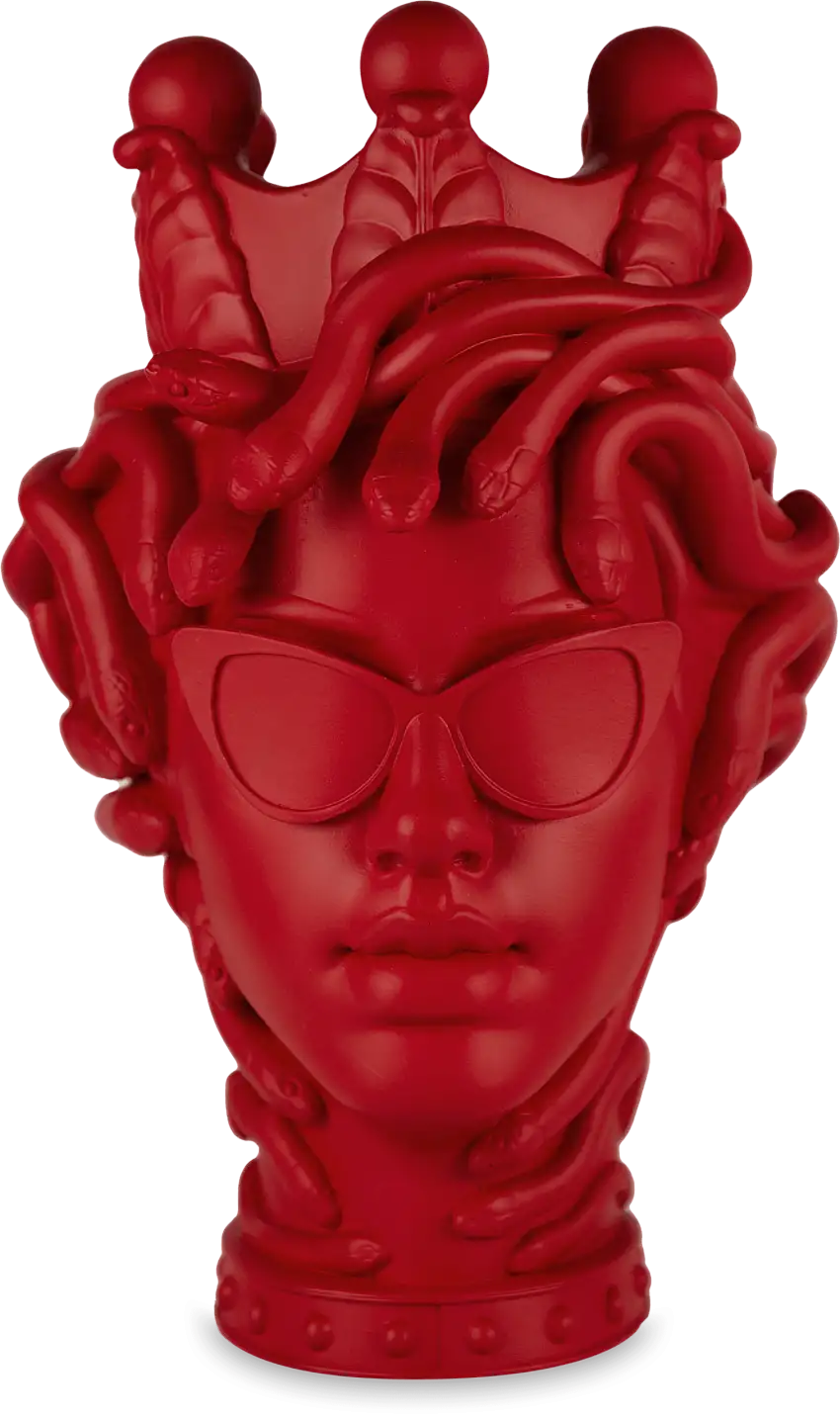 Testa Cameo decorativa La Vipera H.14 cm.  Baci Milano