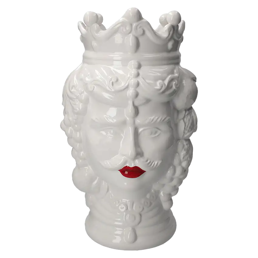 Vaso Testa con Bocca Rossa Mastercraft