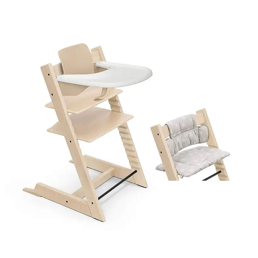 Stokke - Sedia Tripp Trapp + Baby Set + Vassoio + Cuscino in OMAGGIO!