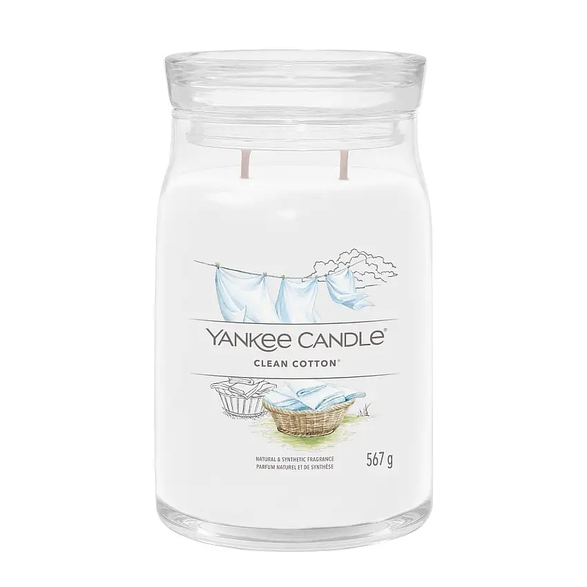 Candela Profumata Clean Cotton Yankee Candle