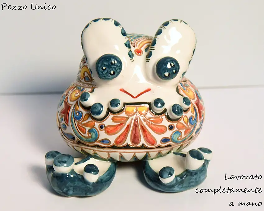 Rana in ceramica pezzo unico