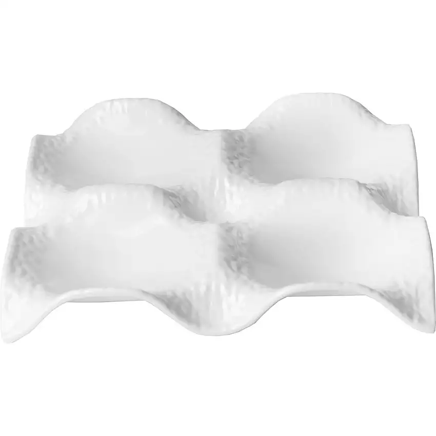 BACI MILANO - Avant-Gard Onda Piatto Gourmet A Quattro In Melamina 20X24X3,5H