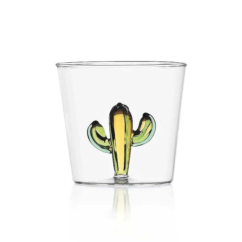 Ichendorf Bicchiere Cactus Desert Plants Fatto a Mano in Vetro Borosilicato - By Alessandra Baldereschi