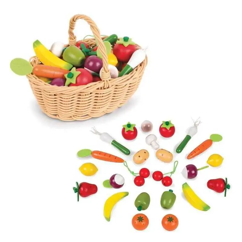 Janod - Cestino con 24 frutti e verdure miste