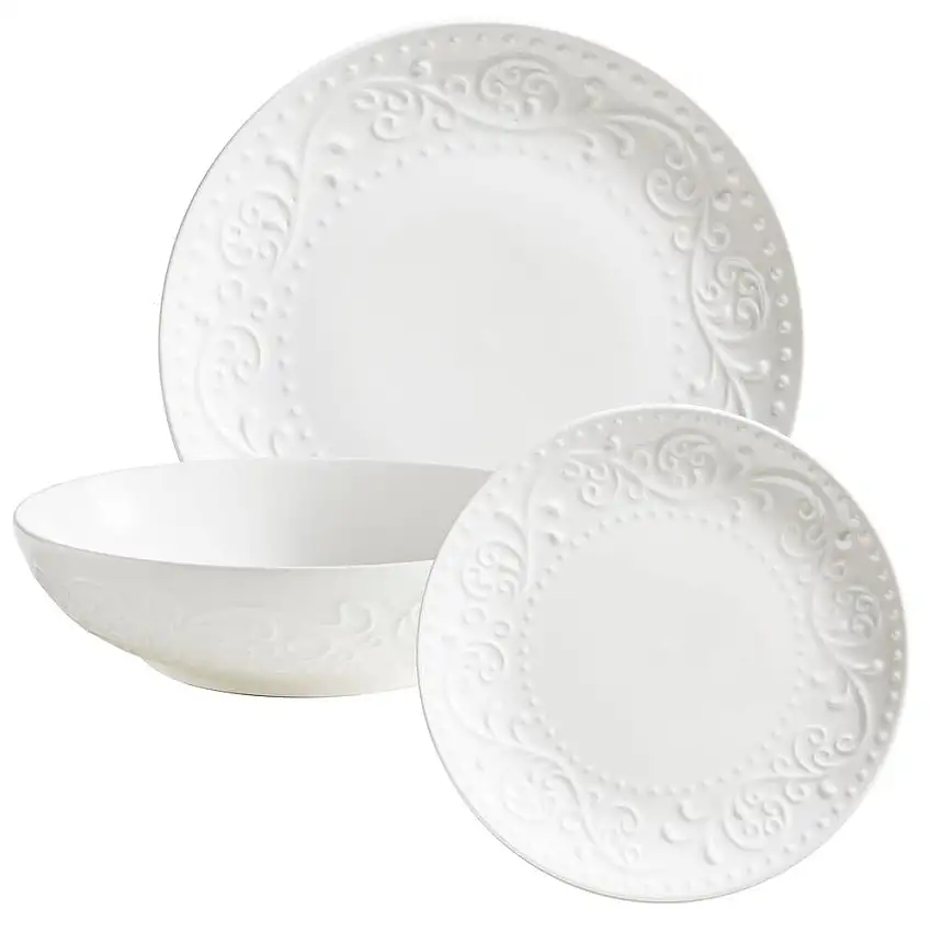 PORCELLANA BIANCA - Sognante Set Tavola 18 Pz