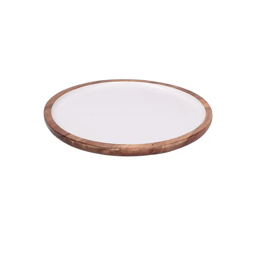 PORCELLANA BIANCA - Libeccio Vassoio Rotondo 25,4 X 25,4 X 1,9 Cm