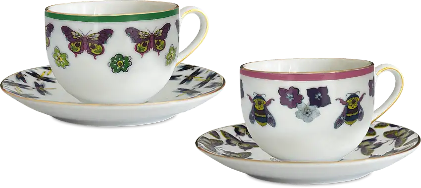 Set 2 pz. tazzine caffè in porcellana AMAZZONIA  By Baci Milano
