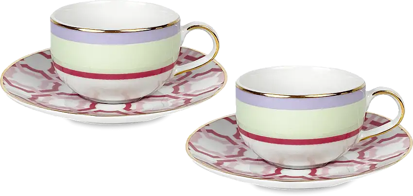 Set 2 pz. tazzine caffè in porcellana FIRENZE  By Baci Milano