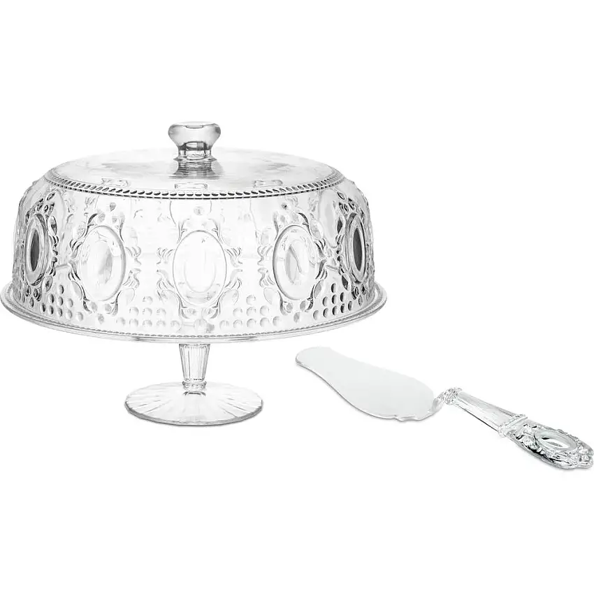 BACI MILANO - Alzata Torta D 32 Cm E Paletta Trasparente