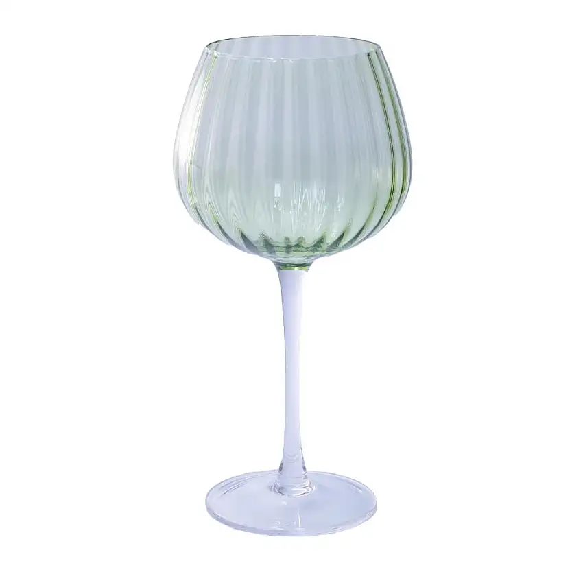ROSE & TULIPANI - Prismia Calice Verde 460Ml In Vetro X6 Pz