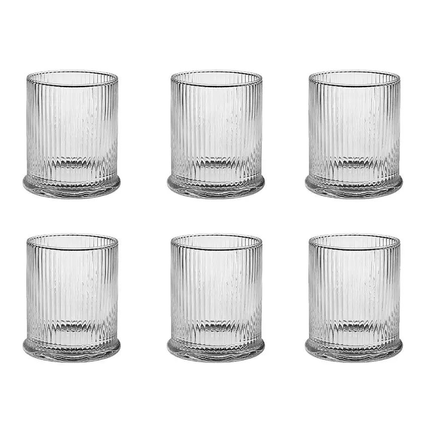 Set Bicchieri Dorico 6 pz. in vetro Fatti A mano Galbiati