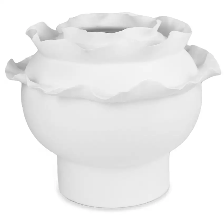 BACI MILANO - Vaso Fatto A Mano Ricciolo In Porcellana- 27X27X20 Cm