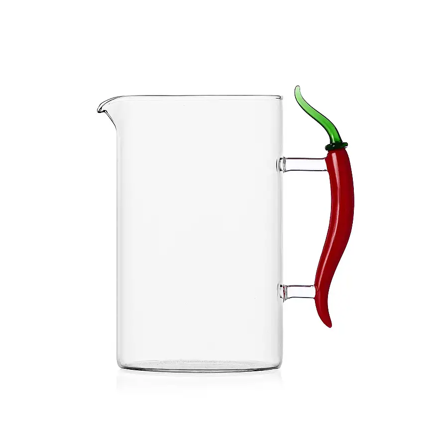 Brocca peperoncino in vetro Borosilicato Vegetables Ichendorf Milano