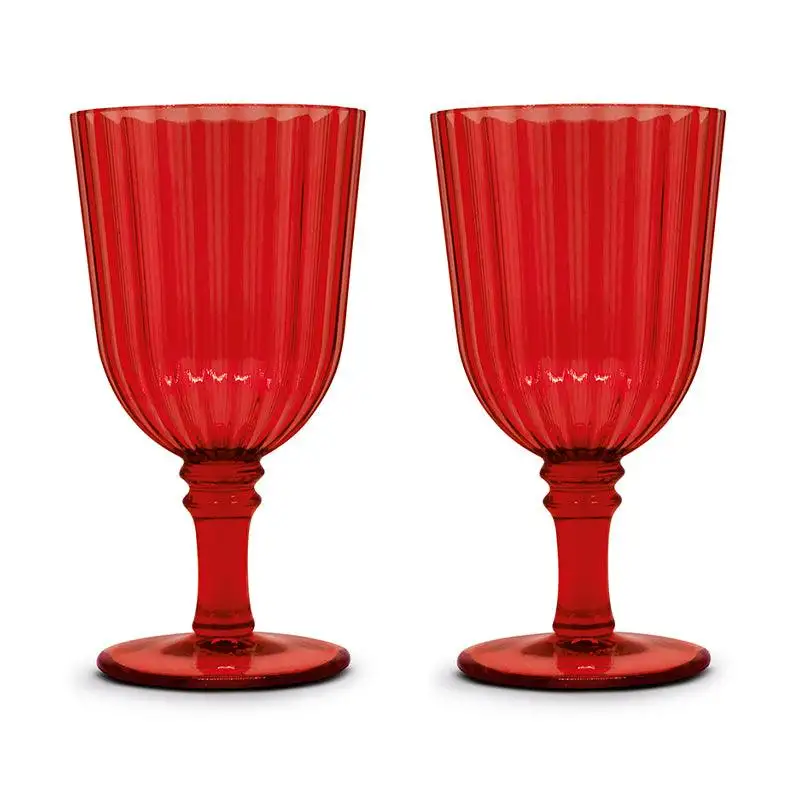 Set 2 Calici in acrilico a rilievo 460 ml WD Lifestyle