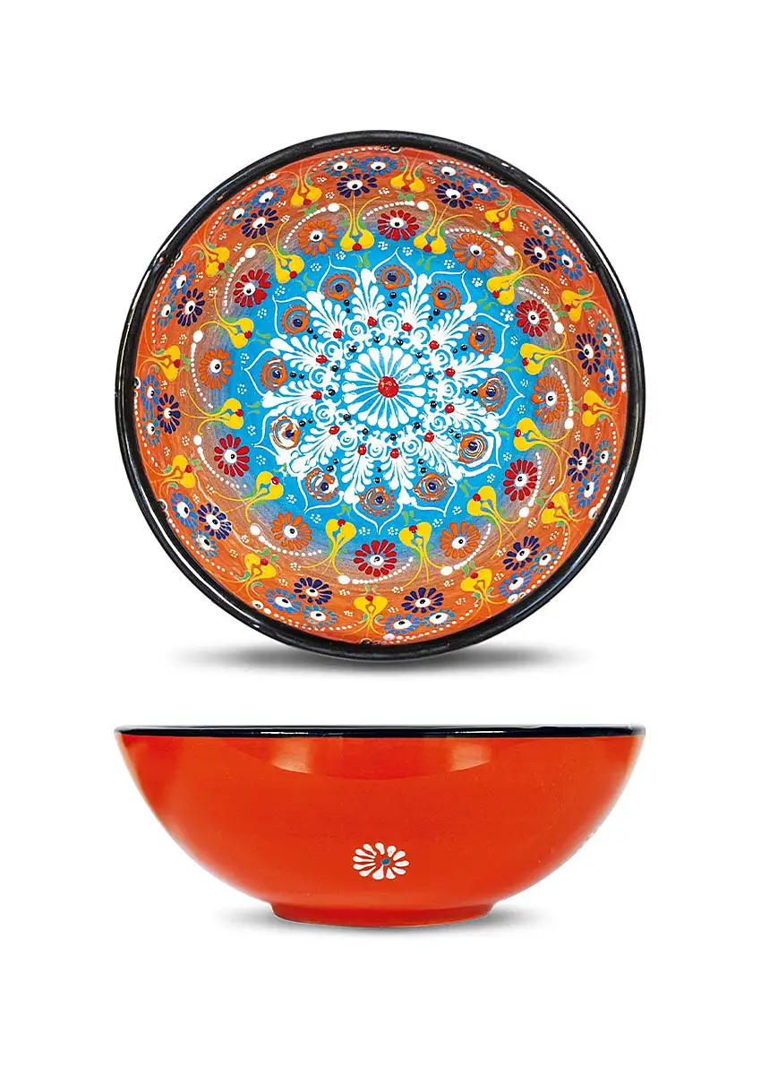 Insalatiera a coppa in ceramica decorata a Mano WD Lifestyle